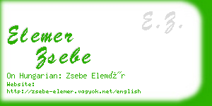 elemer zsebe business card